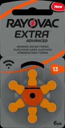 1.45V dzides aparātu baterijas Rayovac Extra Advanced 6gb.